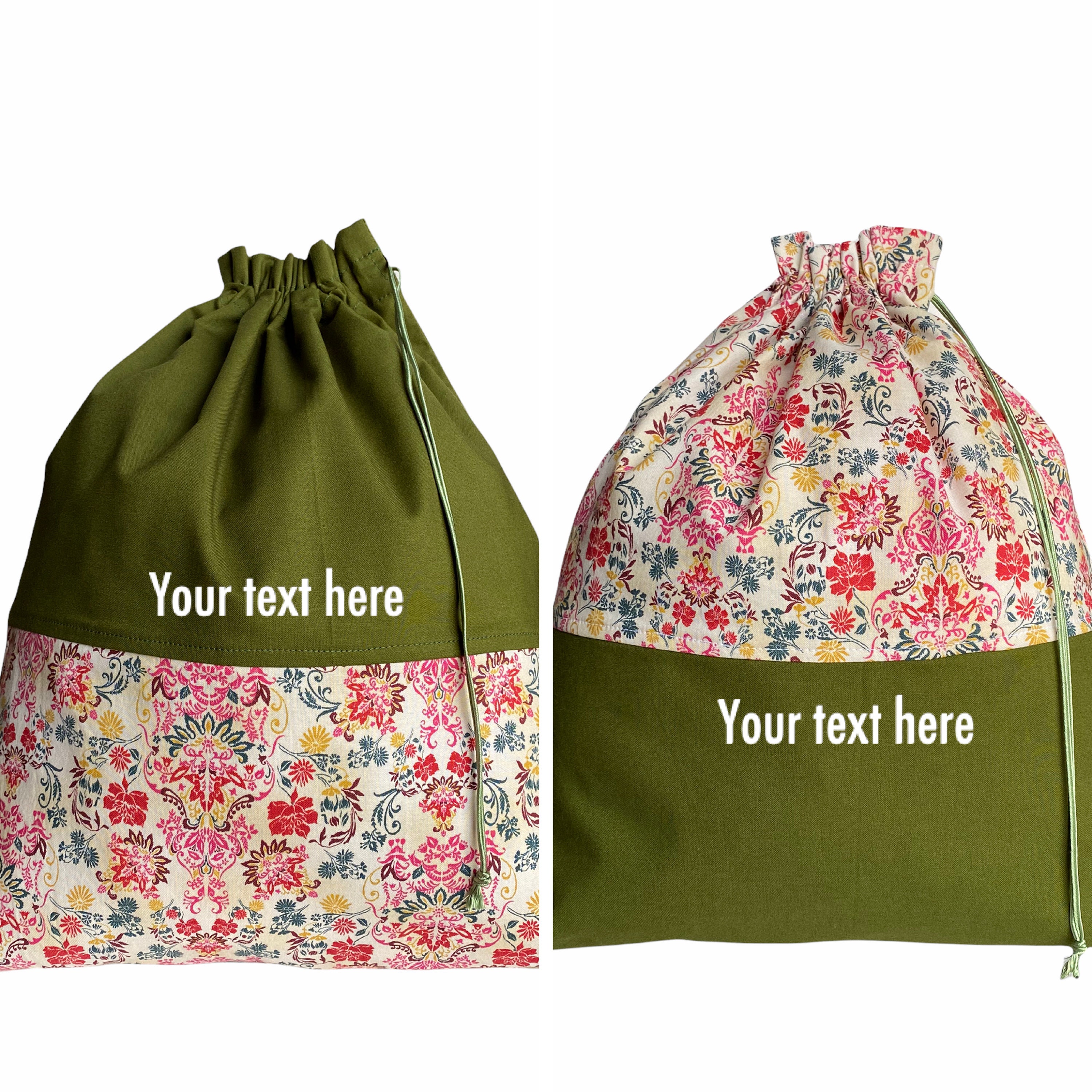 Personalized Embroidery Laundry Bag Travel Laundry Bag Floral Laundry Bag  Romantic Laundry Bag Women Laundry Bag Size 16x14 
