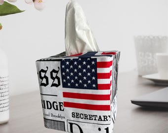 Canvas Tissue Box Cover. Square Tissue box cover. Tissue Box Cover. Fabric Tissue Cover. Modern Tissue Box Cover. Fun Print Tissue Box Cover