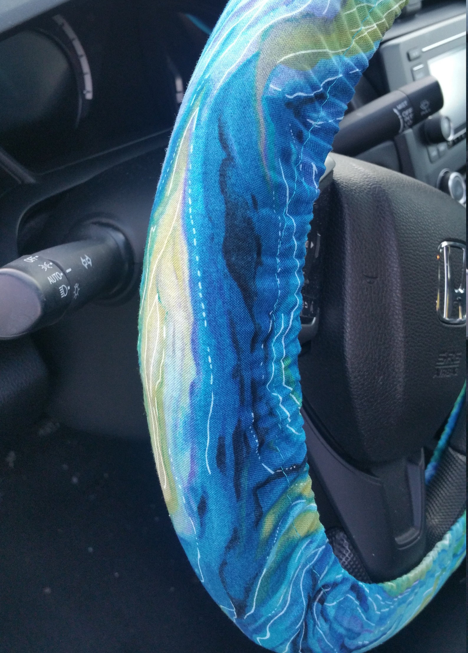 Steering Wheel Cover Ocean Blue Pattern Wheel Cover / Car Etsy