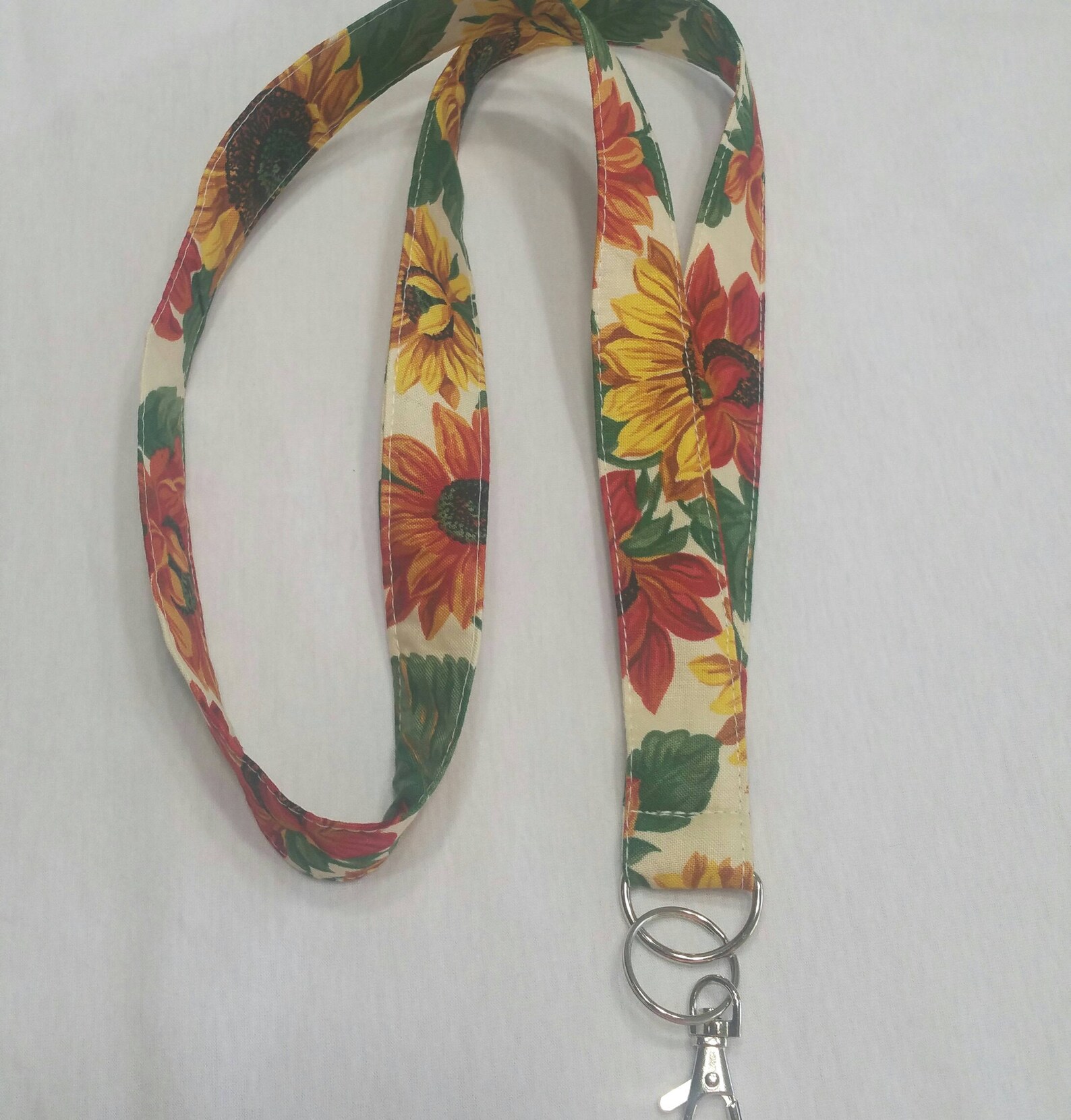 Sunflowers Lanyard / Floral Key Chain / ID Holder Lanyard / Etsy