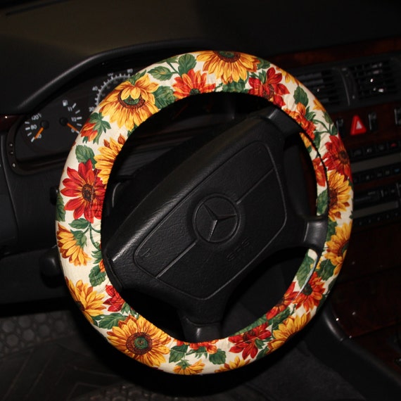 Sunflower Steering wheel cover / Floral 
