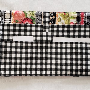 Black and White Checkers Pattern Sun Visor Organizers - Car Organizer - Travel Organizer - Men Visor Organizer - Unique Gift Idea - Men Gift