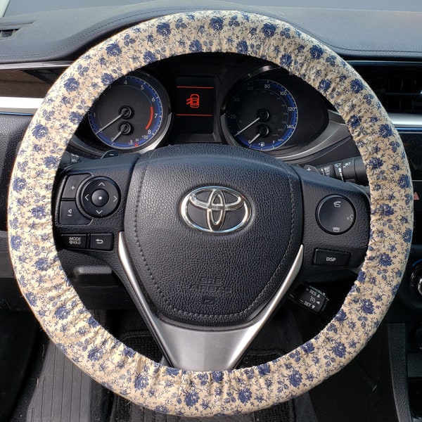 Vintage Floral Steering Wheel Cover - Women Car Accessories - Gift for Women - Floral - Car Accessories