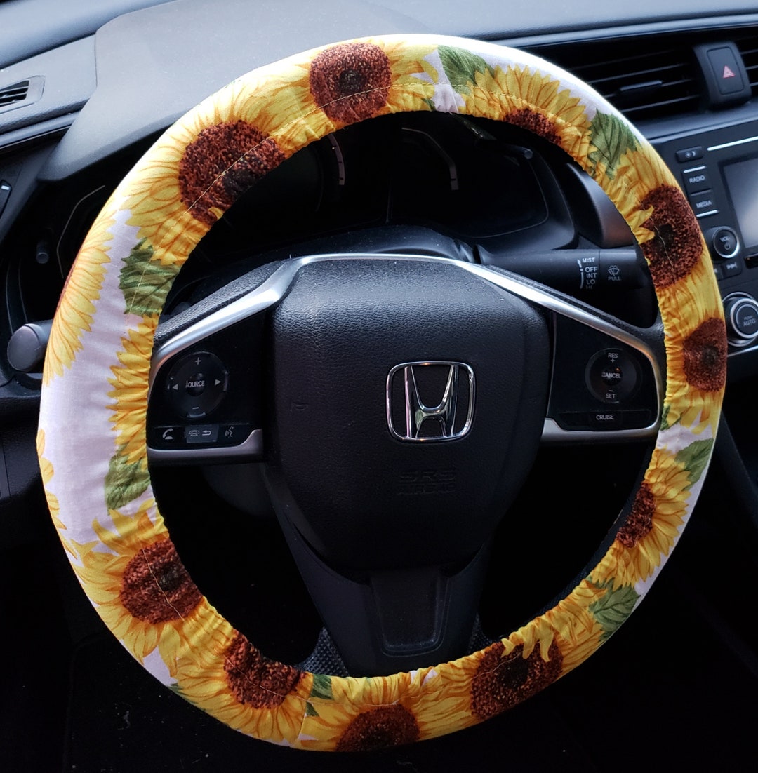 Sunflower Steering Wheel Cover