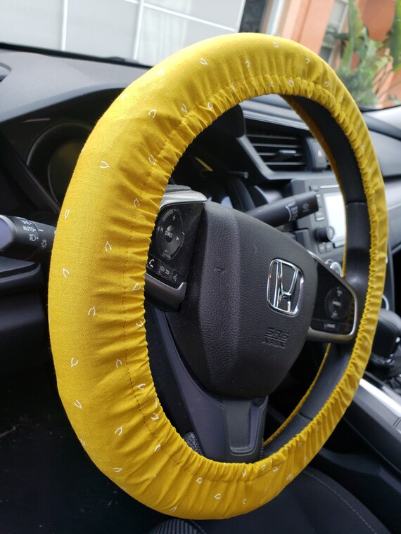 Buy Mustard Floral Steering Wheel Cover Vintage Floral orange