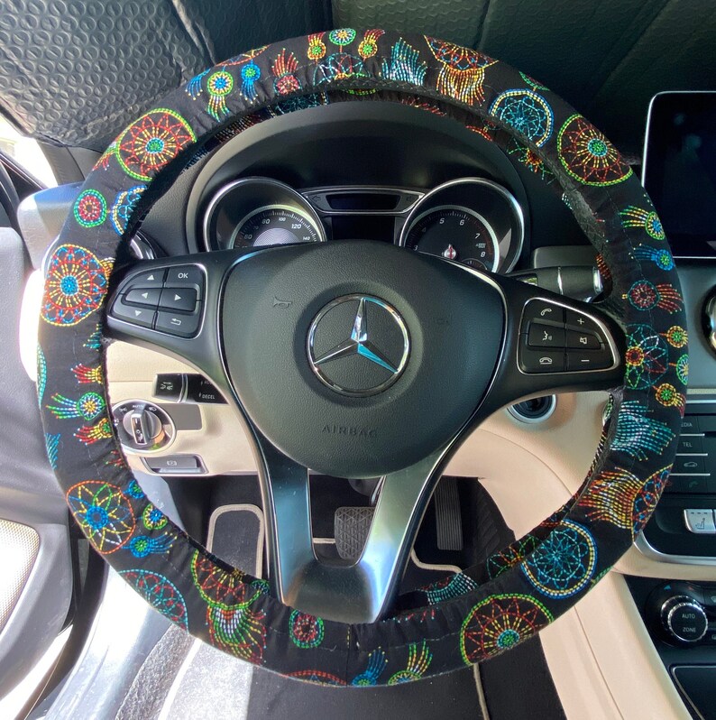 Tribal Steering Wheel Cover aztec Wheel Cover Browngreen Etsy