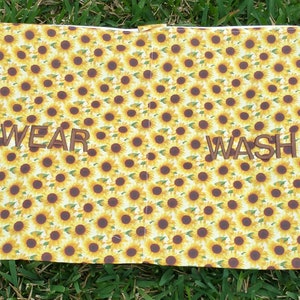 Travel Organizer Wear and Wash Lingerie Bag/ Sunflowers Lingerie bag/ Bags for clean and Dirty things / Vacation travel bag/ Floral bag.