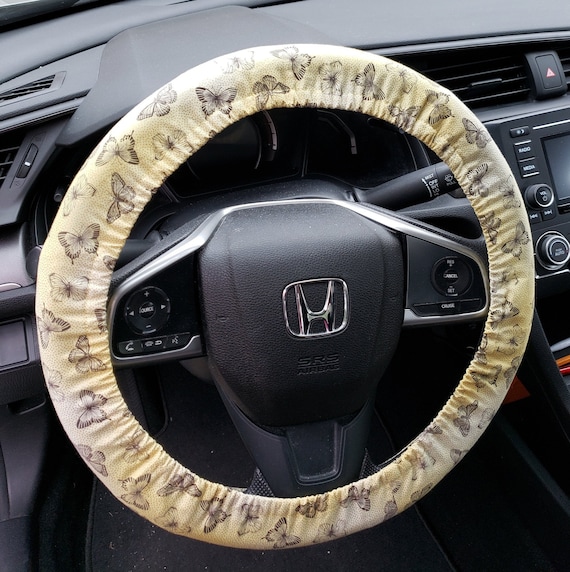 Black and yellow steering wheel cover discount