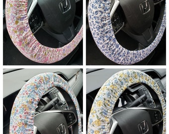 Disty Floral Patterns Steering Wheel Cover - Car Accessory - Steering Wheel Covers - Spring Theme - Women Wheel Cover -  Moms Day Gift Idea