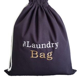 Cotton Laundry Bag - Embroidered Laundry Bag -Cotton Bag - Travel Canvas Laundry Bag - Travel Laundry Bag - Cotton Canvas Laundry Bag