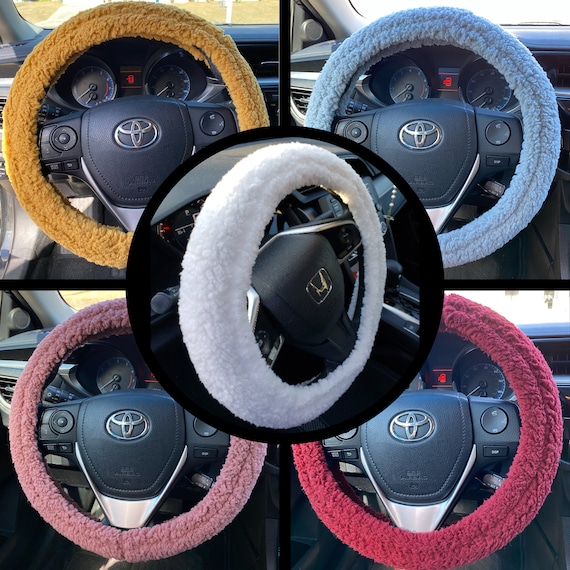 15 Car Steering Wheel Cover Plush Monster Elastic Warm Anti-slip