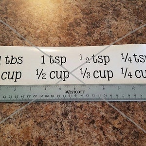 Mason Jar Kitchen Conversion Chart OR Spoon/Cup Utensil Labels image 3
