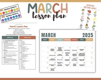 MARCH CURRICULUM / LESSON plan Pre-K Preschool Toddler Arts & Crafts Science Activities Reggio Process Art St. Pattys Day Homeschool Daycare