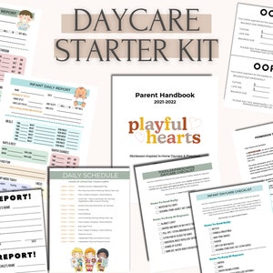 Home Daycare Starter Kit / 12+ Editable Forms / Parent Handbook / Daily Reports / Contracts / Childcare Forms / Toddler / Infant / Preschool