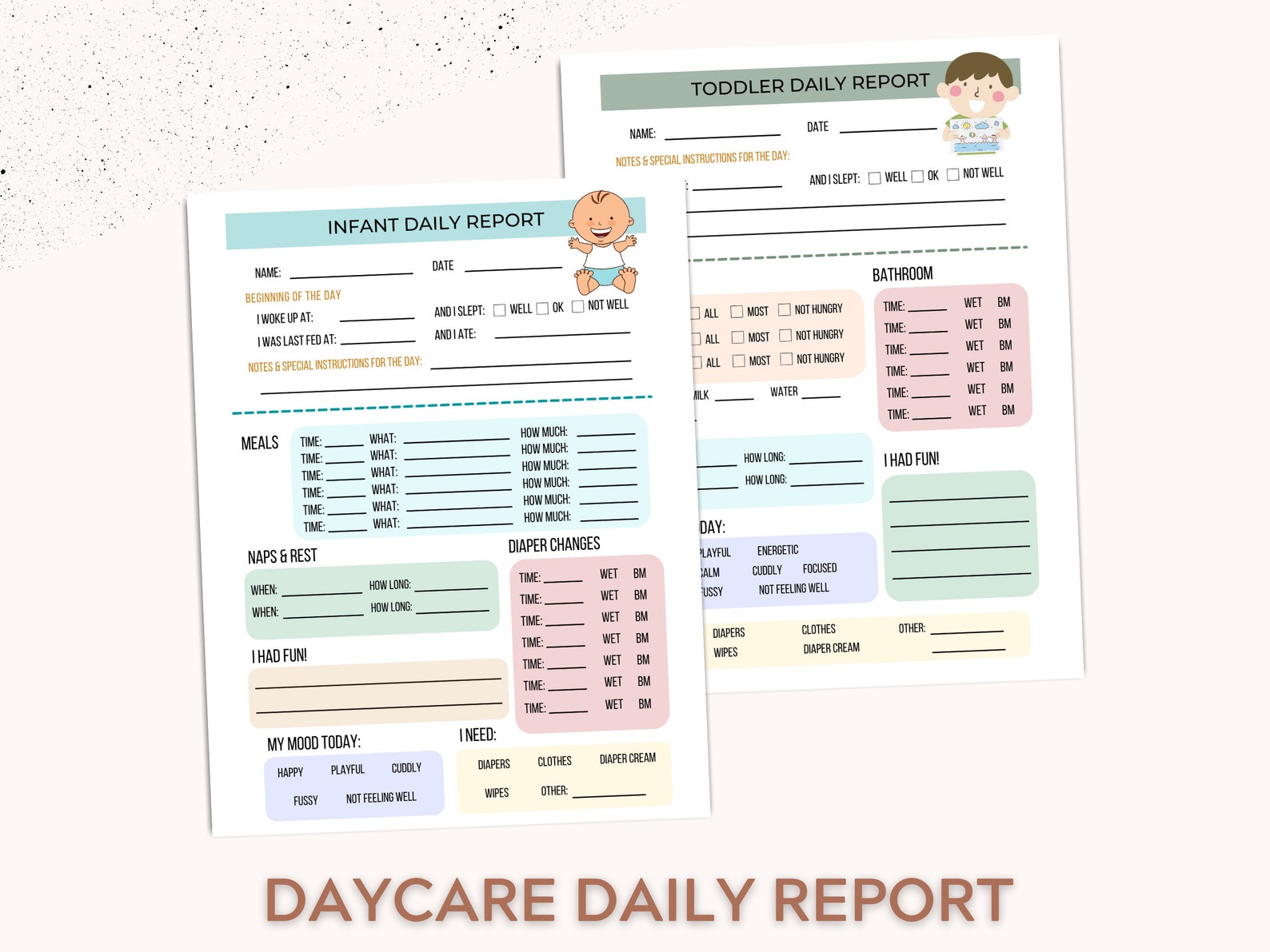 toddler-report-infant-report-daily-toddler-and-baby-schedule-etsy