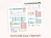 Toddler Report, Infant Report, Daily toddler and baby schedule for Nanny, Daycare, In-home Preschool, Babysitter. Printable 