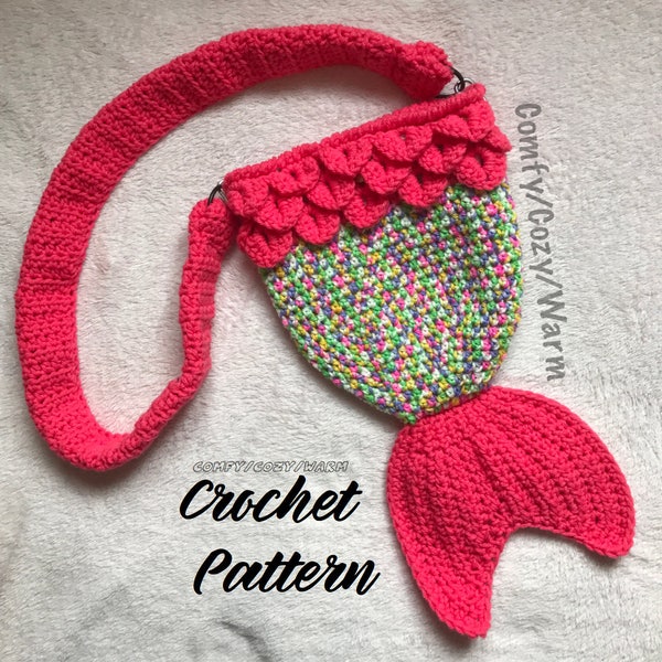 Mermaid Tail Bag/Purse * crochet PATTERN ONLY*