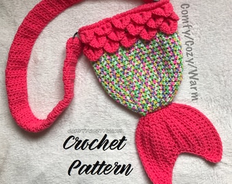 Mermaid Tail Bag/Purse * crochet PATTERN ONLY*