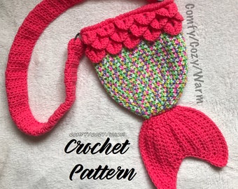 Mermaid Tail Bag/Purse * crochet PATTERN ONLY*