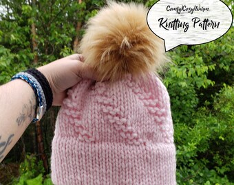 Maelstrom Beanie - adult knitting pattern ONLY - NOT a finished item