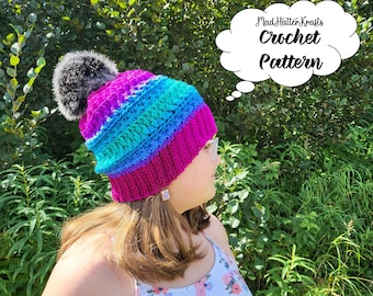 Starlight Beanie - crochet PATTERN ONLY - child & adult sizes