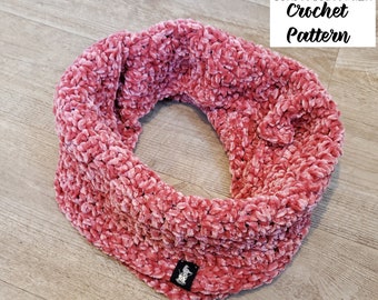 Wrapped in Velvet Infinity Scarf crochet pattern ONLY - child & adult size