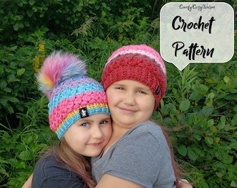 Galileo Beanie - crochet PATTERN only - adult & child size