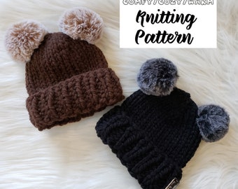 The Oren Beanie - Knitting Pattern ONLY - baby to adult sizes