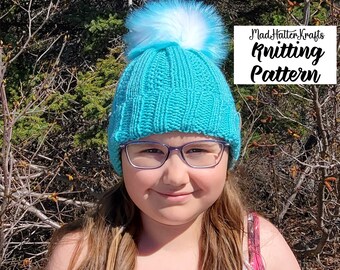 Kestrel Beanie knitting PATTERN - child & adult