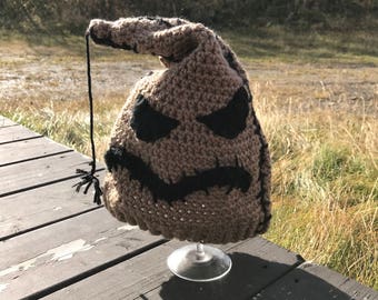 Oogie Boogie Man Inspired Hat - Crochet PATTERN ONLY for adult size hat - Nightmare Before Christmas