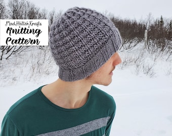 Beachcomber Beanie knitting PATTERN - adult