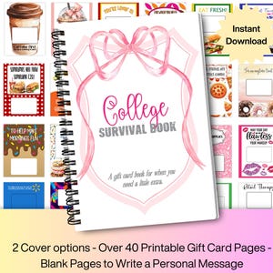 Middelbare school cadeaukaart afstuderen boek afdrukbare direct downloaden | Afstudeercadeau middelbare school | Overlevingspakket voor universiteit | College zorgpakket