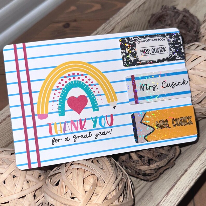 Personalized Teacher Bookmark Set: Magnetic Thank You Gift - Etsy