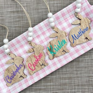Personalized Easter Basket Tag | Easter Bag Tag | Bunny Tag | Carrot Easter Tag | Custom Easter Gift Tag | Wooden Tag | Custom Easter Name