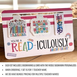 Cadeau personnalisé pour professeur | carte de remerciement pour professeur | Cadeau marque-page pour professeur | Merci pour le professeur | Cadeau pour professeur en vrac | Marque-page magnétique