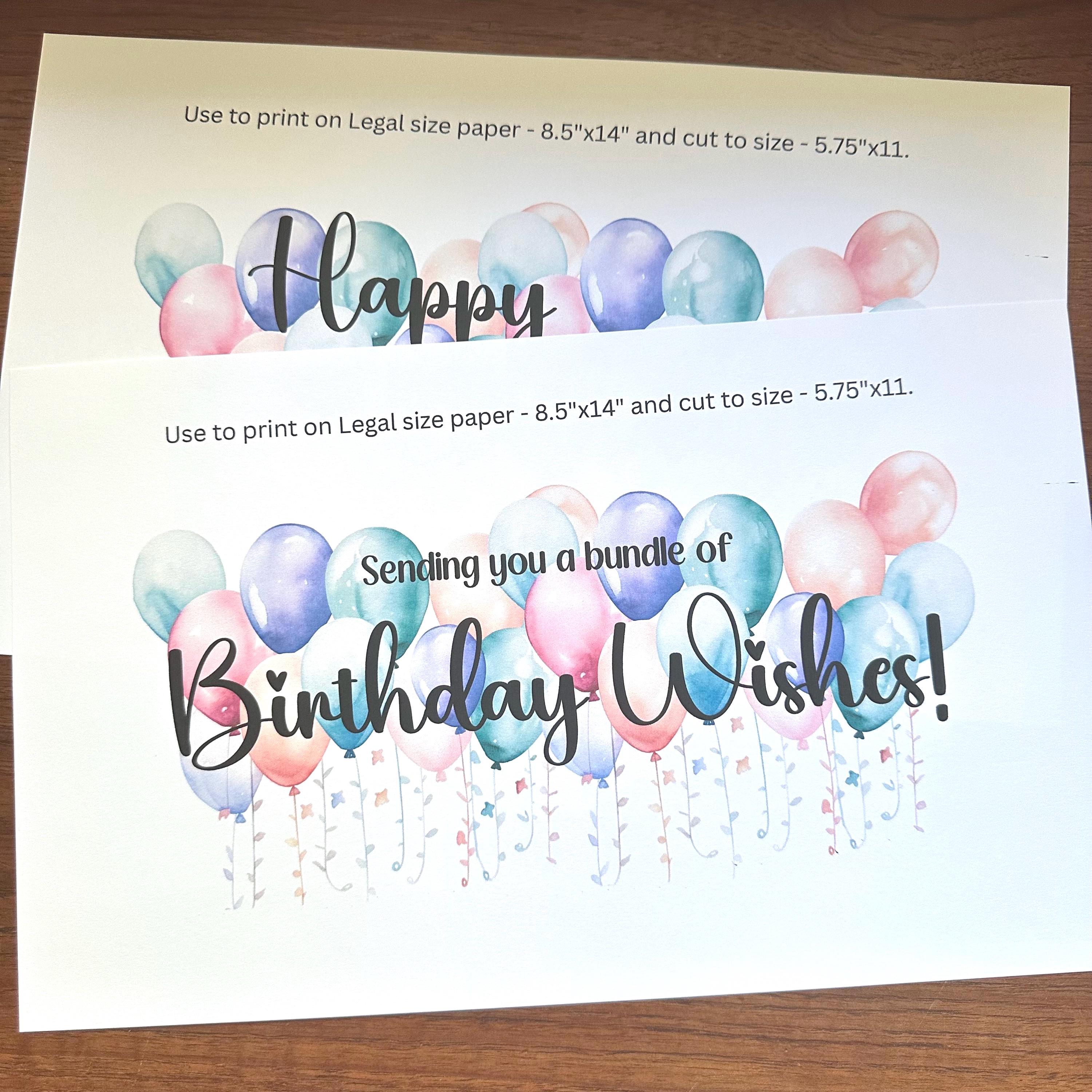 Label Flapping Birthday Care Package Box Flap Labels: Watercolor Balloons (instant ...