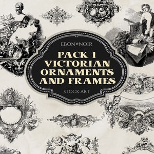 20 JPG's and EPS's of Victorian Frames and Ornaments, Pack I, 1890s