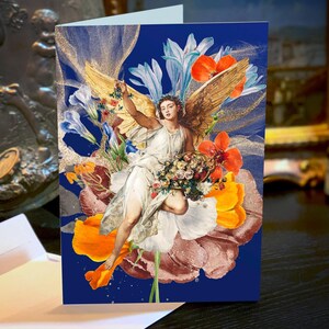 L'ange des fleurs, cartes de voeux artistiques de tous les jours avec enveloppes blanches, 5 po x 7 po