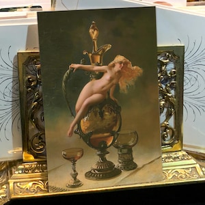 Le vin de Tokaj par Luis Ricardo Falero, lot de 12 cartes postales gothiques Halloween sorcières