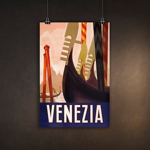 Venezia, Venice Italy Vintage Travel Museum Quality Poster/Art Print, Available in Multiple Sizes