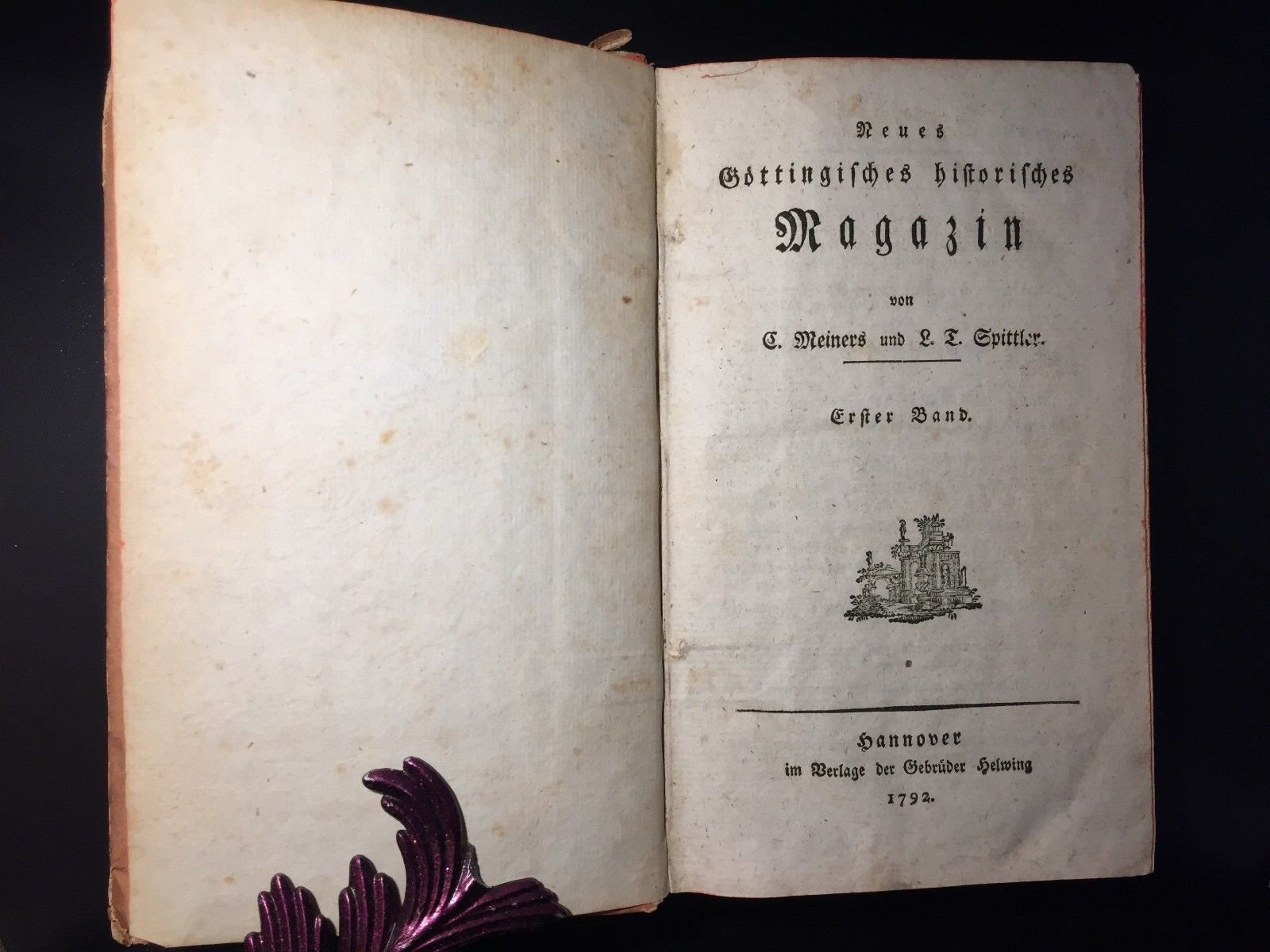 Neues Göttingisches Historisches Magazin, Rare, 1st Ed., 1792