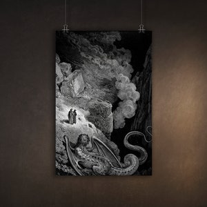 Dante's Inferno, Canto XVII, Illustrated by Gustave Dore, Premium Poster, Art Print, Available in Multiple Sizes
