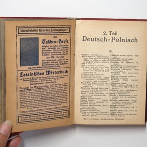 Dutch and Polish Vintage Dictionary, Neufelds Worterbucher, Peter Parylak, c1917 image 6