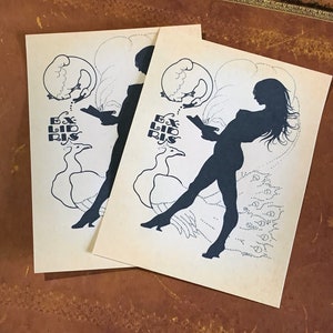 Leda And The Swan Personalized Erotic Ex libris Bookplates Crafted On 