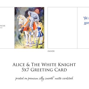 Alice and the White Knight, Alice in Wonderland Greeting Card With ...