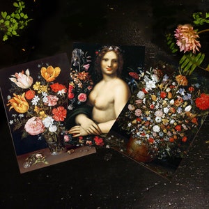 Flora di Jan Brueghel il Vecchio Cartoline/Biglietti d'auguri per gli amanti dei fiori, 6 motivi, 12 cartoline