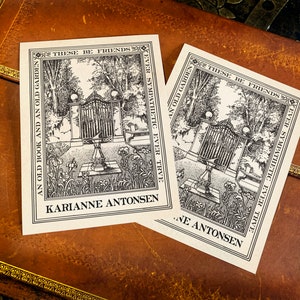 Sundial, Personalized Ex-Libris Bookplates, Crafted on Traditional Gummed Paper, 3in x 4in, Set of 30