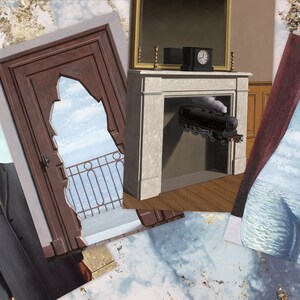 Conjunto de cartões postais/cartões de felicitações surrealistas de Rene Magritte, design exclusivo, 6 designs, 12 cartões