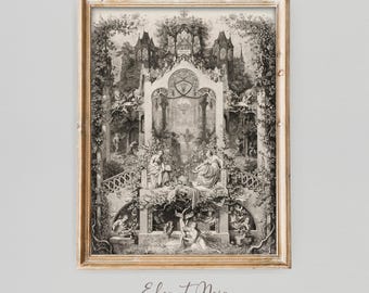Cinderella by Eugen Napoleon Neureuther | Fairytale Vintage Room Decor | Printable Art | DIGITAL DOWNLOAD