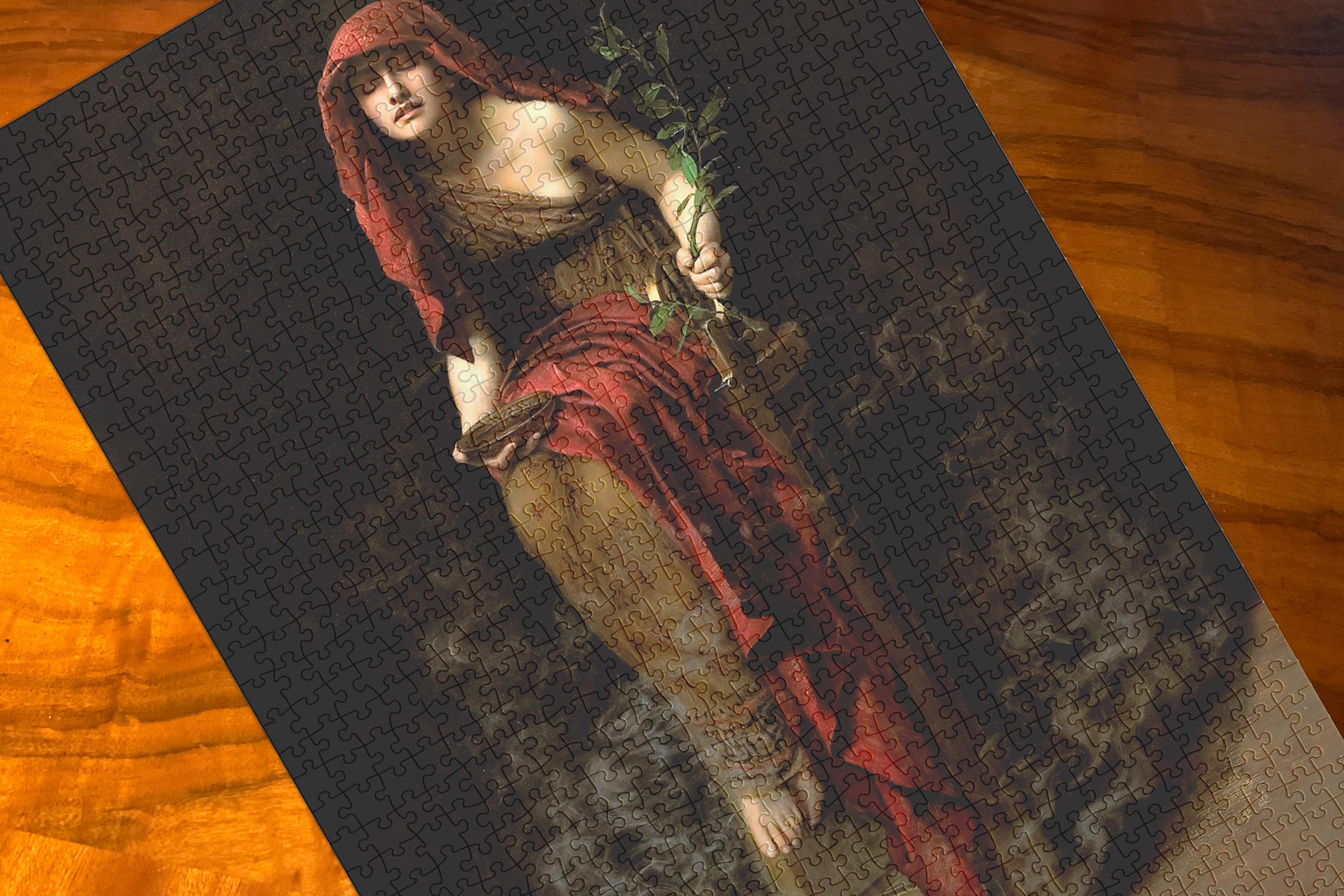 Priestess of Delphi by John Collier, Large 1,014-piece Puzzle, 20in x 30in